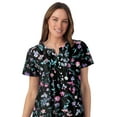 thumbnail image 5 of Aria Women’s Short Sleeve Split Neck Henley Cotton Nightgown 40”, Sizes XS to 5X, 5 of 6