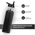 thumbnail image 4 of Termo para Café y Agua de Acero Inoxidable 40 Oz (1200 ml): Contiene 3 Tapas para Diferentes tipos de Bebidas, Ideal para Mantener la Temperatura Deseada (Black), 4 of 5