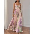 thumbnail image 3 of Spaghetti strap printed pleated floral maxi dress, 3 of 4