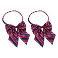 thumbnail image 1 of pajaritas con hebilla de rayas rojas y azules oscuras para graduación, pajaritas ajustables para estudiantes, accesorio de fotografía para hombres y mujeres., 1 of 7