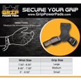 thumbnail image 3 of Lifting Grips PRO Weight Gloves Best Heavy Duty Straps Alternative to Power Hooks Deadlifts Adjustable Neoprene Padded Wrist Wrap, 3 of 9
