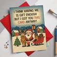 thumbnail image 2 of Tarjeta de felicitación Podagree divertida para Navidad con forma de reno de Papá Noel, 5.3 x 8 pulg, 2 of 7