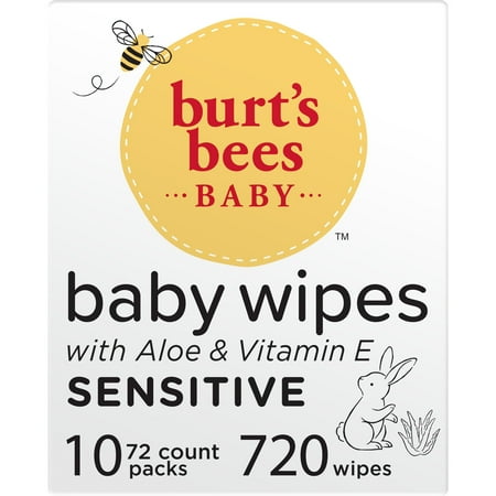 UPC: 0792850911772 | Burt s Bees Natural Baby Wipes with Aloe and Vitamin E for Sensative Skin Unscented 10 Pack