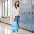 thumbnail image 4 of Girls School Backpack Set 3 Piece Tie Dye Laptop Bag with Lunch Box Pencil Case, Cute Bookbag for Teen Boys Kids Elementary Middle School, Blue Nylon, 4 of 6