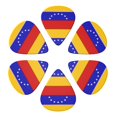 thumbnail image 6 of 6 Pack Venezuela Flag Guitar Picks In Leather Picks Holder For Bass Electric Acoustic Guitars, 6 of 7