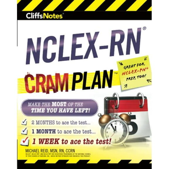 Pre-Owned CliffsNotes NCLEX-RN Cram Plan (Paperback) 1328900835 9781328900838