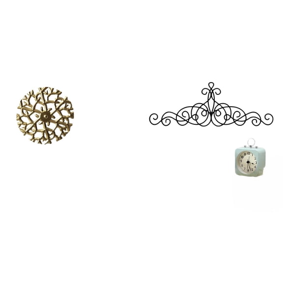 Metal Wall Decor Hanging Sculpture Scroll Wall Art Decor Wrought Iron Carved Leaf Pattern for Indoor Outdoor Lounge