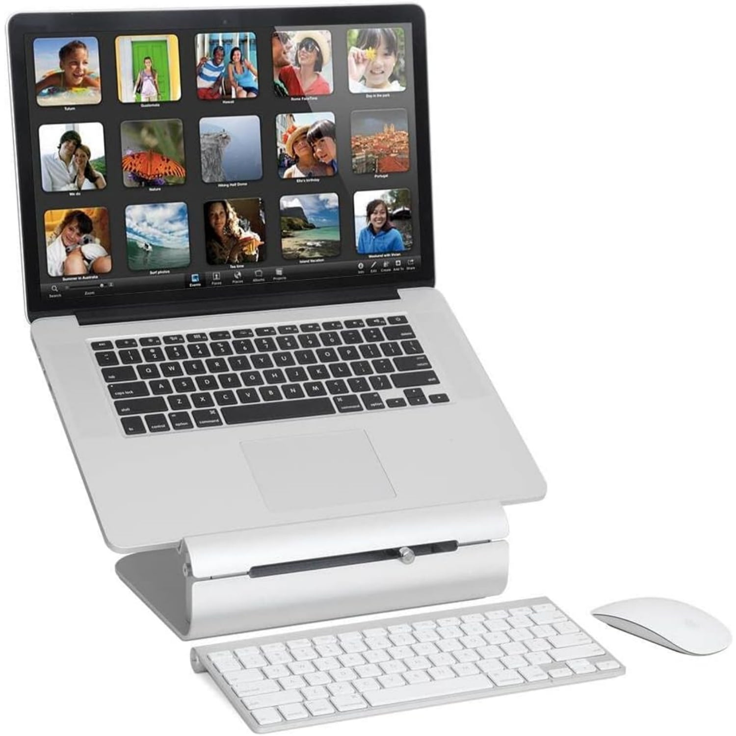 Adjustable Height Laptop Stand  (Silver)