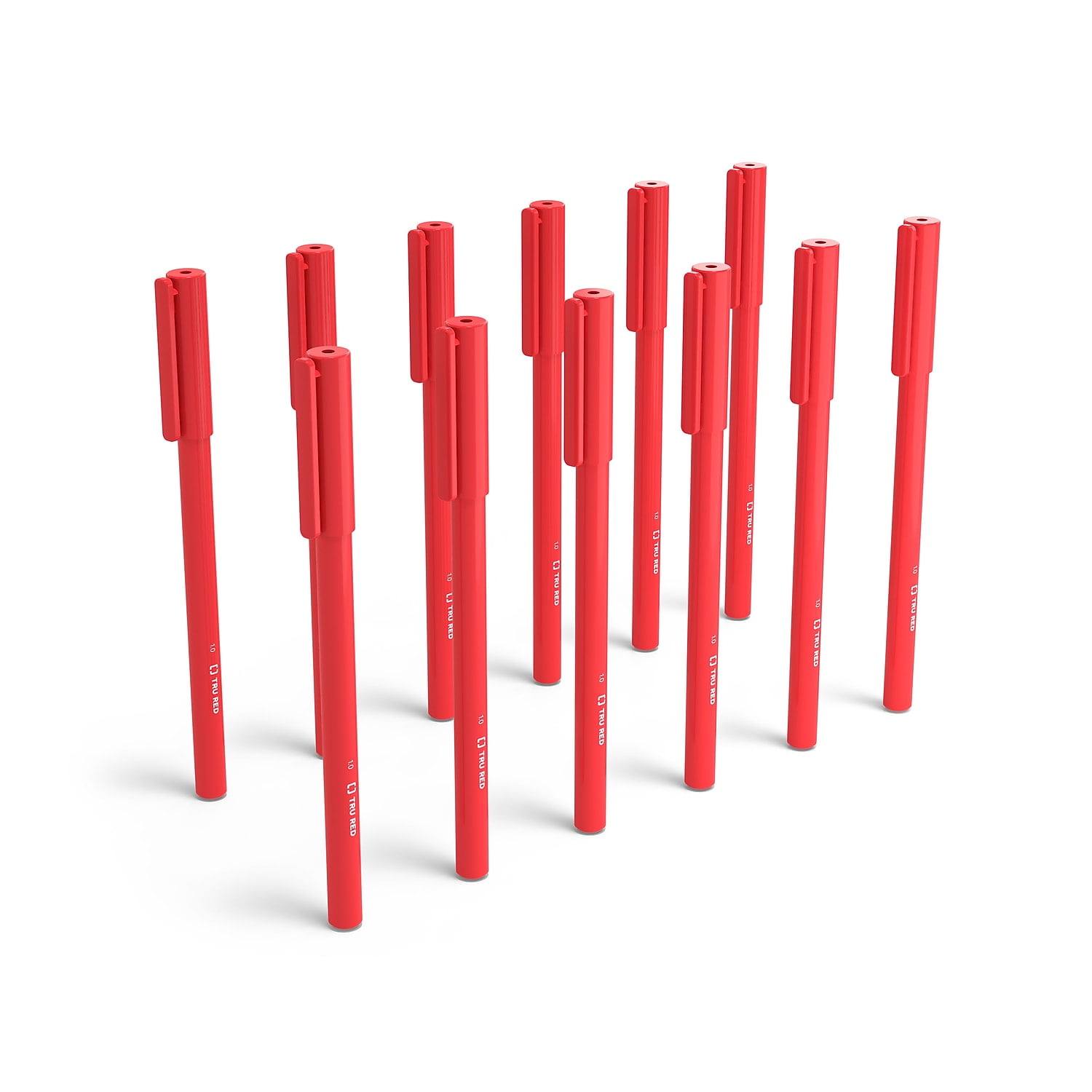 TRU RED Ballpoint Pen Medium Point 1.0mm Red Dozen 52859