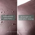 thumbnail image 3 of Faux Leather Stretch Chair Covers Dining Chair Covers Office Hotel Wedding,Brown,2 Pieces, 3 of 5