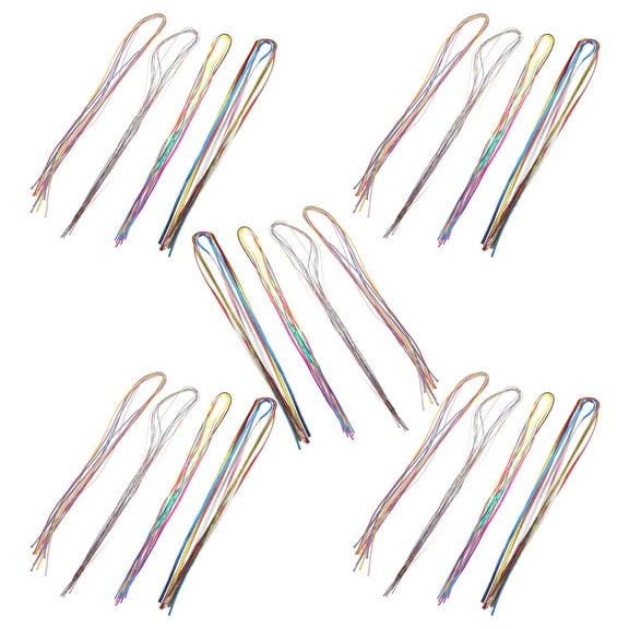 LABSERRON Braiding Rope Assorted Color Hair Rope Tie DIY Crafts 4 Packs 11.8in