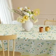 thumbnail image 3 of Daisy Floral Oval Tablecloth 60 x 84, Yellow White Floral Spring Tablecloth Table Cover, Elegant Country Table Cloths for Parties, Kitchen Dining Table,Polyester Fabric Flower Tablecloth, Daisy Decor, 3 of 6
