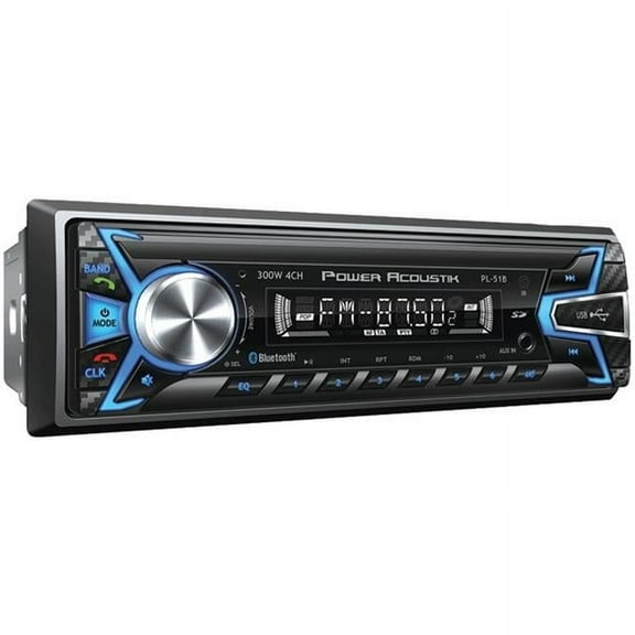 Power Acoustik  Single-DIN In-Dash Digital Audio Receiver with Bluetooth , Detachable Face - Black
