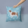thumbnail image 2 of Carolines Treasures BB3500PW1414 Winter Snowflake Welsh Springer Spaniel Fabric Decorative Pillow, 2 of 4