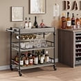 thumbnail image 6 of Rustic Bar Cart | 3-Tier Design | 360° Rotating Casters | Easy Assembly, 6 of 7