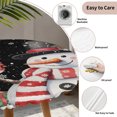 thumbnail image 3 of Black Snowman Christmas Round Tablecloth for 45-54 Inch Tables,Fitted Table Cover with Elastic Edge,Winter Snowflake Xmas Gifts Waterproof Outdoor Table Cloth Protector for Patio Garden Dinner Picnic, 3 of 9