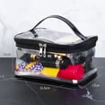 thumbnail image 2 of Coofit Toiletry Bag Large Capacity Portable Clear Makeup Bag Top Handle Cosmetic Pouch, 2 of 10