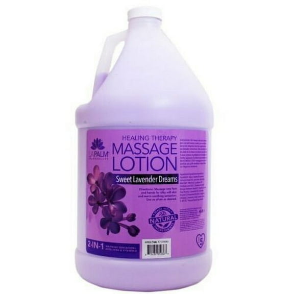 1 Gallon LaPalm Products - Therapy Massage Lotion - SWEET LAVENDER DREAMS
