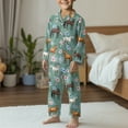 thumbnail image 5 of Yuyamidu Horse Long Sleeve Pajamas for Kids Long Pj Pants Set of 2 Leisure Home Indoor Loungewear for Boys Girls 9-10 Years Flowers Button Down Sleep Wear Pullover Tops, 5 of 7