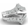 thumbnail image 5 of 2.00Ct Round Cut Simulated Diamond Women's Enhancer Wedding Ring 14k White Gold Plated 925 Sterling Silver, 5 of 5