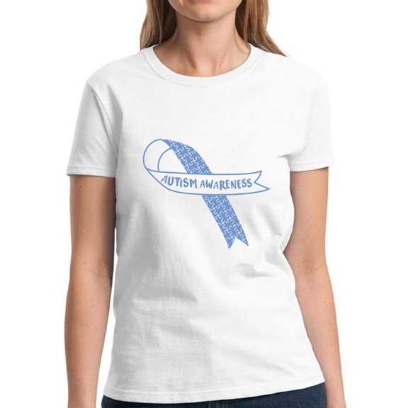 T-Shirt for Women Autism Awareness Blue Ladies Shirts Tops - S M L XL 2XL 3XL Graphic Tee