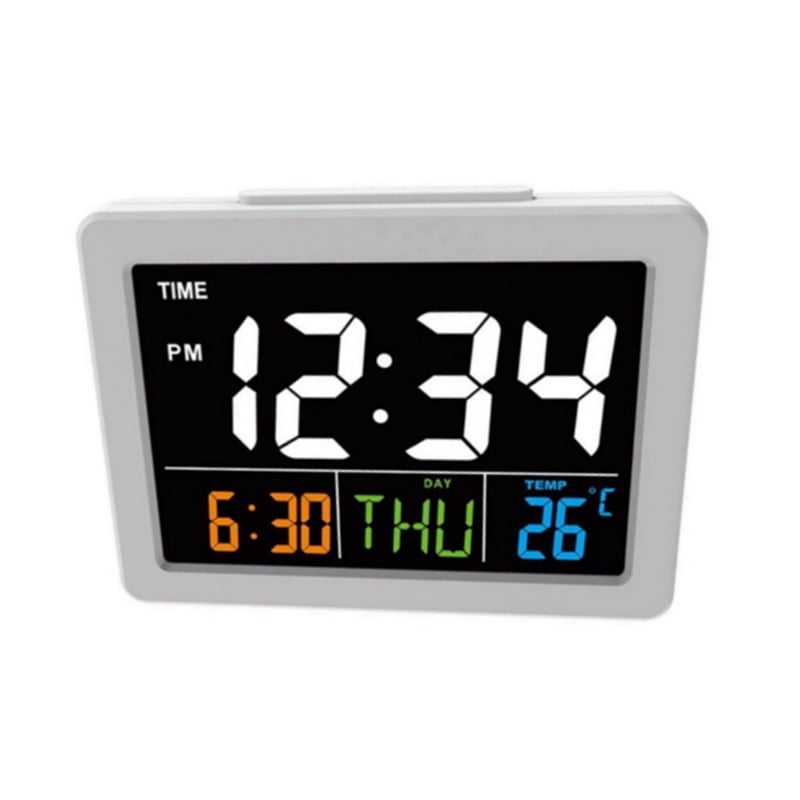 Large Digital Display Students Alarm Clocks Colorful LED Electronic Desk Clock with Indoor