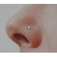 thumbnail image 2 of Nose Ring Band To Fit 22G 1.5mm CZ (1 Piece) Surgical Steel Nikel Free (Clear) (B/6/4), 2 of 3
