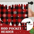 thumbnail image 5 of Merry Christmas Kitchen Window Curtains and Valances Set 36 Inch, Red Buffalo Plaid Xmas Tree Short Tier Curtain for Cafe Living Room Bathroom, Farmhouse 3 Pieces Set Kitchen Decor, 5 of 7