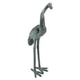 thumbnail image 3 of Emerald Verde Medium Crane Head Low Cast Bronze Garden Statue, 3 of 3