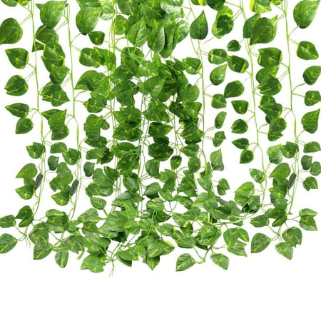 Today Deals 2 Bunch 4ft Artificial Silk Scindapsus Ivy Leaf Garland Plant Vine Foliage Decor Artificial Plants and Flowers Today's Deals ()