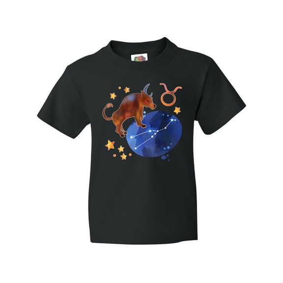 Inktastic Taurus Constellation Zodiac Sign Illustration Youth T-Shirt