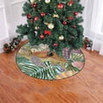 thumbnail image 2 of FMSHPON Sea Turtles SeastarPalm Trees Xmas Christmas Tree Skirt Stand Mat for Holiday Party Decoration Indoor Outdoor 36 inches, 2 of 3