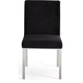 thumbnail image 4 of Maklaine Contemporary 20"H Velvet Dining Chair in Black (Set of 2), 4 of 8