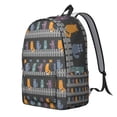 thumbnail image 4 of Adorable Cat-Themed Print Backpack – Cute Cartoon Cat Bookbag for School, Daily Commute, and Travel, 4 of 4