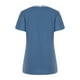 thumbnail image 5 of Mujeres moda Casual Color sólido cuello en V encaje costura manga corta camiseta Top blusa pulóver Pompotops hkajfhjk464084, 5 of 8