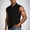 Black, variant on Men's Sleeveless Polo Shirt Solid Color Collared Tank Top Business Casual Vest with Chest Pocket