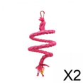 thumbnail image 1 of Cuerda para escalar loros,Cuerda para escalar loros Perchas para pájaros Cacatúas,Jaula para pájaros Cuerda en espiral Perca Juguete de cuerda de pie, trepar Agapornis Pinzones Perchas, 1 of 8