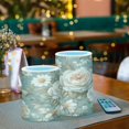 thumbnail image 6 of 2 PCS Flameless Candles with Remote Timer LED Battery Operated Flickering Candle Light for Wedding Table Home Decoration Gifts Vintage Floral Pattern, 6 of 7