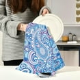 thumbnail image 5 of GZHJMY 6 Pack Paisley Nation Blue Kitchen Towels, Soft Highly Absorbent Dish Towels Reusable Tea Towels Set, 28"x 18", 5 of 6