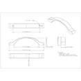 thumbnail image 3 of Elements Seaver 4-7/8 In. Overall Length Satin Nickel Arched Cabinet Pull, 3 of 3