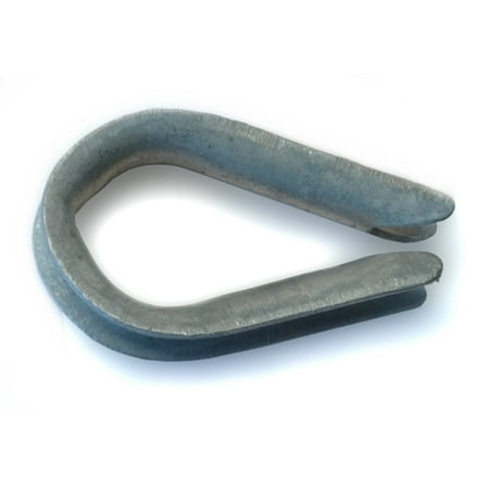 

1/4 Galvanized Steel Wire Rope Thimbles (5 pcs.)