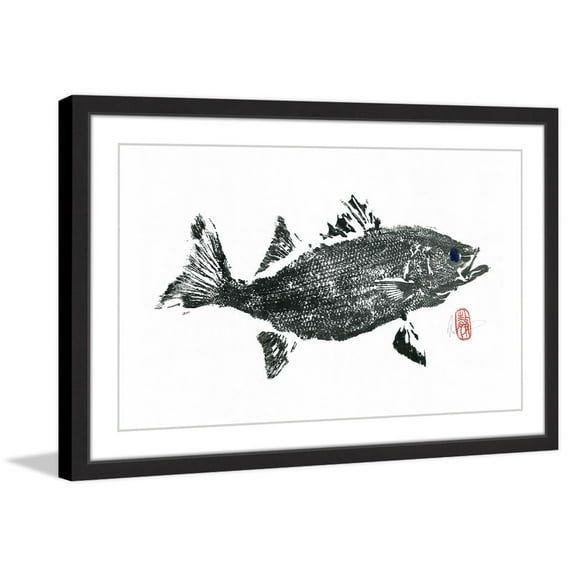 "Striped Bass" Framed Painting Print