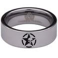 thumbnail image 2 of Army Star Skull Tungsten Carbide Ring, 2 of 9