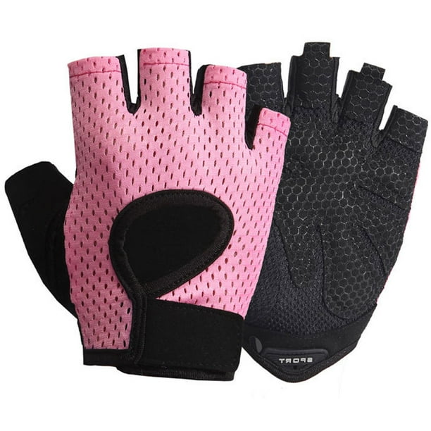 Guantes deportivos Toystoory verano exteriores mitones absorción de impacto Rosa M