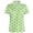 Light Green, variant on Trendfront Womens Print Polo Shirts Collared V Neck Short Sleeve Button Placket Slim Fit Casual Everyday Tops