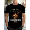 thumbnail image 1 of Men's Regular Sized T-Shirt - Cross Print, Regular Size, Soft & Comfortable for Casual Wear, Casual Sporty Tee, Summer Gifts, 1 of 7