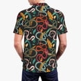 thumbnail image 5 of Rocae Snake And Flower for Men's Short Sleeve Polo Shirt, Quick Drying Performance Moisture Wicking Sports Men's Golf Shirt XX-Large, 5 of 9