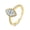Gold Plated, variant on Apaison Luxury Delicate 1 Carat Moissanite Woman Ring - Bridal Wedding Engagement Gold Plated Jewelry Gift - Passes Tester