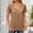 Khaki T-Shirts for Women, variant on Olyvenn Summer Tops for Women Short Sleeve Button Square Neck Blouse Tshirts Dressy Casual Tunic Tees Pleated Solid Clothes Wine 12