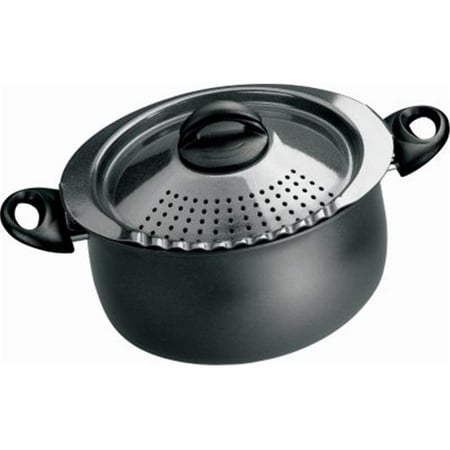 Bialetti 7265 Trends Collection 5 Quart Pasta Pot, Charcoal